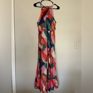 Colorful Geometric Maxi Dress